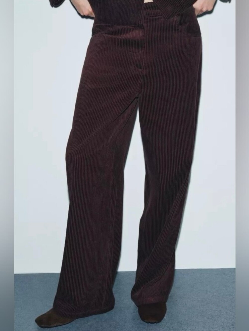 WIDE LEG CORDUROY PANTS ZW COLLECTION
